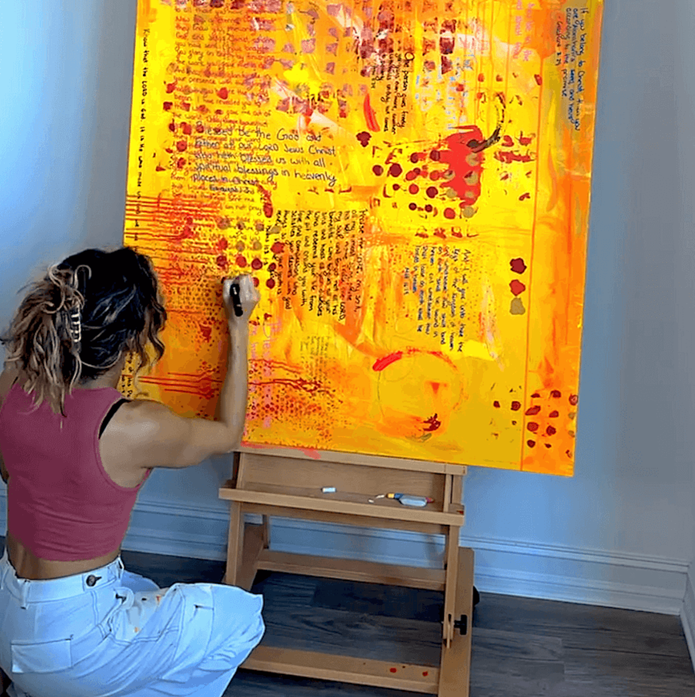 Kimberly Kuhn in art studio